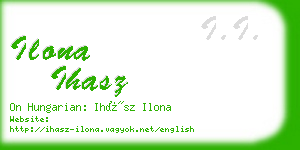 ilona ihasz business card